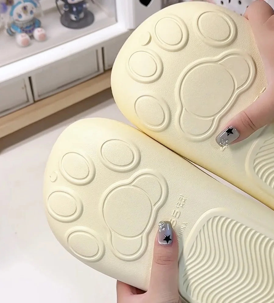 Purr Prints Plush Paw Waterproof Clogs